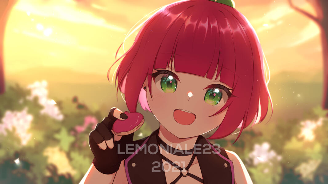 My artwork for GrenaDate: Fire in The Heart's Project fanmade game